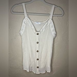 E&M cream blouse SZ:M